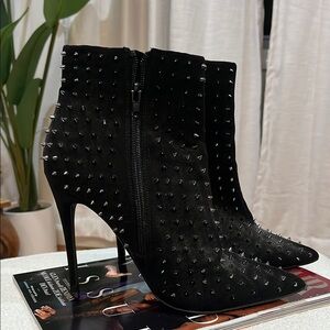 Studded Black Ankle Boots